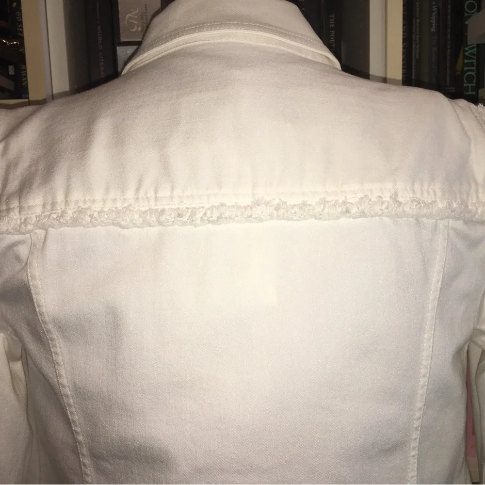 Trina Turk White Denim Jean Jacket - Picture 4 of 11